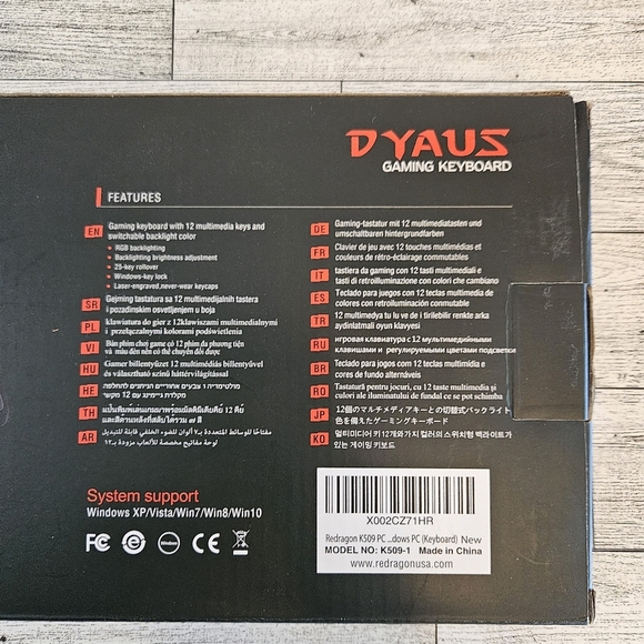 Redragon K509 DYAUS 7 Colors Backlit Gaming Keyboard - Picture 4 of 5